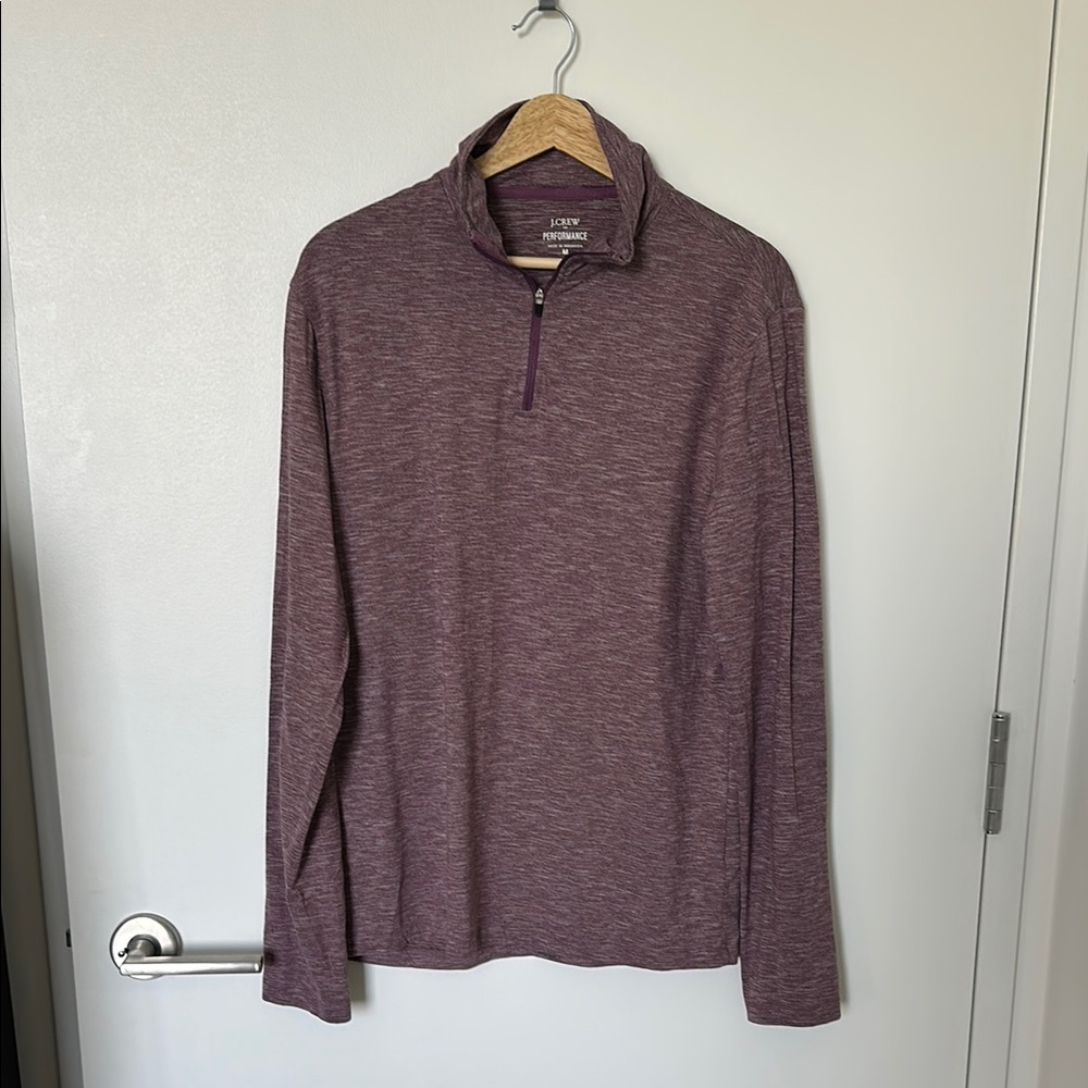 J.Crew Performance Heathered Plum Pullover